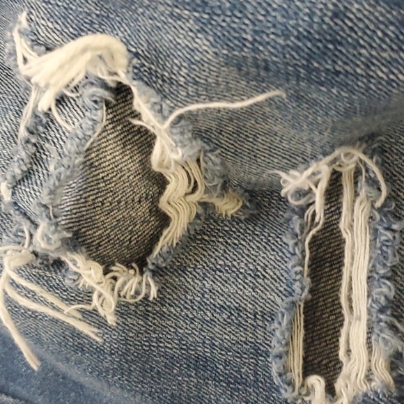 Abercrombie & Fitch jeans women's size 2 blue ripped destroyed holes Grunge - Picture 15 of 15